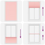 vidaXL Store plissé rose 120x200 cm largeur du tissu 119 4cm polyester