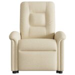 vidaXL Fauteuil inclinable Crème Tissu