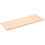 vidaXL Étagère murale 160x60x(2-4) cm bois de chêne massif non traité
