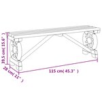 vidaXL Banc de jardin 115 cm bois de sapin massif