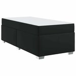 vidaXL Cadre de lit avec matelas Noir 80 x 200 cm tissu