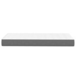 vidaXL Matelas de Lit avec matelas Gris clair 80 x 200 cm tissu