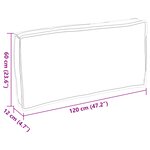 vidaXL Coussin pour assise / dossier de palette Noir 120 x 60 x 12 cm