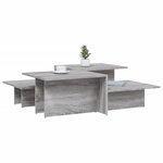 vidaXL Tables basses 2 Pièces Sonoma gris Bois d'ingénierie