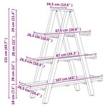 vidaXL Étagère pliante Marron 79.5 x 35 x 112 cm Bois Recyclé Solide