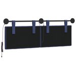 vidaXL Tête de lit suspendue Bleu police Velours