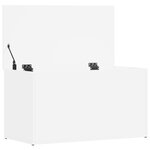 vidaXL Coffre de rangement Blanc brillant 84x42x46cm Bois d'ingénierie