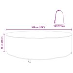 vidaXL Housse pour mobilier d'extérieur 320 x 320 x 85 cm Tissu 210D