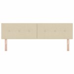 vidaXL Tête de lit LED avec bandes LED Crème 180 cm tissu