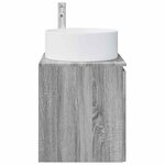 vidaXL Meuble de lavabo mural Sonoma gris 49 5 x 44 5 x 65 5 cm