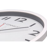 Q-connect horloge murale - Plastique - Diamètre 34 cm - Chrome