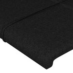 vidaXL Cadre de lit avec tête de lit Noir 140x200 cm Tissu