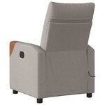 vidaXL Fauteuil de massage inclinable Taupe Tissu