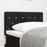 vidaXL Tête de Lit en Velours Argyle Manuel Noir 80 cm Velours