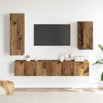 vidaXL Ensemble de meuble TV mural 4 Pièces vieux bois bois d'ingénierie
