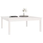 vidaXL Table basse Blanc 100x100x40 cm Bois massif de pin