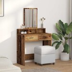 vidaXL Coiffeuse Bois ancien 79 x 41 x 140 cm Bois d'ingénierie
