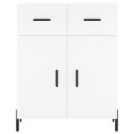 vidaXL Buffet haut Blanc 69 5x34x180 cm Bois d'ingénierie
