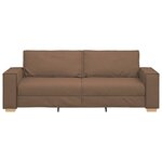 vidaXL Canapé 3 places Marron 180 cm Tissu