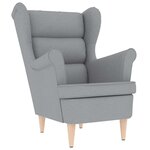 vidaXL Fauteuil gris clair 74x84x100 cm tissu