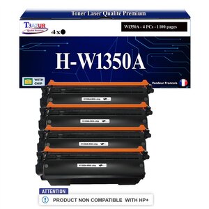 T3AZUR -4x Toners compatibles avec HP W1350A (135A) pour HP LaserJet M209dw  LaserJet MFP M234dw  M234sdn  M234sdw