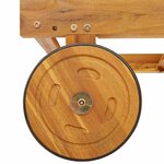 vidaXL Transat 3 Pièces Rouge 200 x 120 5 x 84 5 cm Bois d'acacia massif