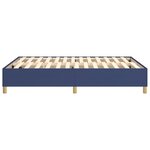 vidaXL Cadre de lit bleu 140x190 cm tissu