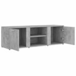 vidaXL Meuble TV Gris béton 120x34x37 cm Bois d’ingénierie