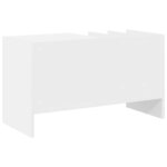 vidaXL Meuble à vinyles Blanc 78 5 x 35 x 45 cm Bois d'ingénierie