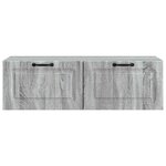 vidaXL Meuble TV mural Sonoma gris 98 x 41 x 30 cm Bois d'ingénierie