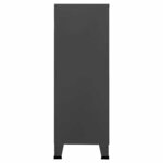 vidaXL Coffre de rangement industriel Anthracite 75x40x115 cm Métal