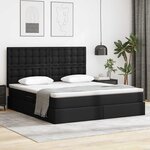 vidaXL Lit avec rangement et LED Noir 160 x 200 cm Simili cuir