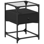 vidaXL Tables de chevet 2 Pièces noir 40x40x55 cm bois d’ingénierie