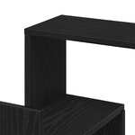 Étagère d'angle vidaXL Bois noir 45x45x147 cm en bois d'ingénierie