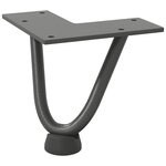 vidaXL Pieds en épingle à cheveux pour table basse 4 pièces Anthracite 10 cm Acier massif