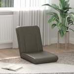 vidaXL Fauteuil de sol ajustable Gris Simili cuir