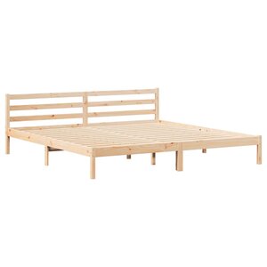 vidaXL Cadre de lit Marron 210 x 180 cm Bois massif en pin
