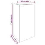 vidaXL Jardinière 50x43x75 cm acier corten