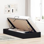 vidaXL Cadre de lit ottoman avec stockage Noir 90 x 190 cm Velours