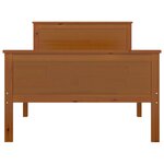 vidaXL Cadre de lit sans matelas Marron miel Bois pin massif 90x200 cm