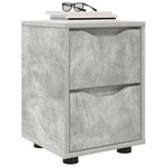 vidaXL Tables de chevet avec tiroir 2 Pièces Gris béton 30 5 x 30 x 43 cm