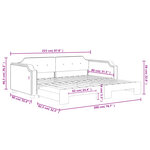 vidaXL Lit de jour avec lit gigogne taupe 80x200 cm tissu