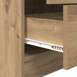 vidaXL Bureau avec rangement Chêne artisanal en bois d'ingénierie