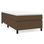 vidaXL Cadre de lit Marron foncé 90x190 cm Tissu