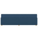 vidaXL Cadre de lit avec matelas Bleu 90 x 190 cm tissu