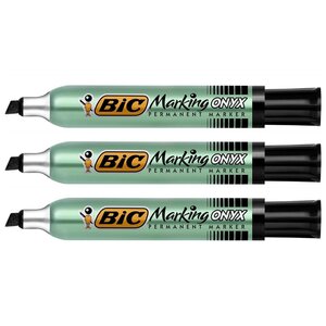 Marqueur Permanent MARKING ONYX 1591 MAXI Pointe Biseau 2 7 à 6 2 mm Noir x 3 BIC
