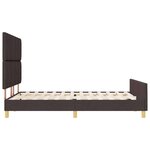 vidaXL Cadre de lit avec tête de lit Marron foncé 140 x 190 cm tissu