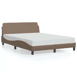 vidaXL Cadre de lit Dover cappuccino 140x200 cm similicuir