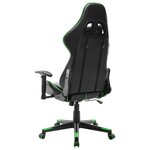 vidaXL Chaise de jeu Noir et vert Cuir artificiel