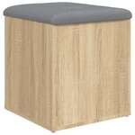 vidaXL Banc de rangement Chêne Sonoma 42x42x45 cm Bois d'ingénierie